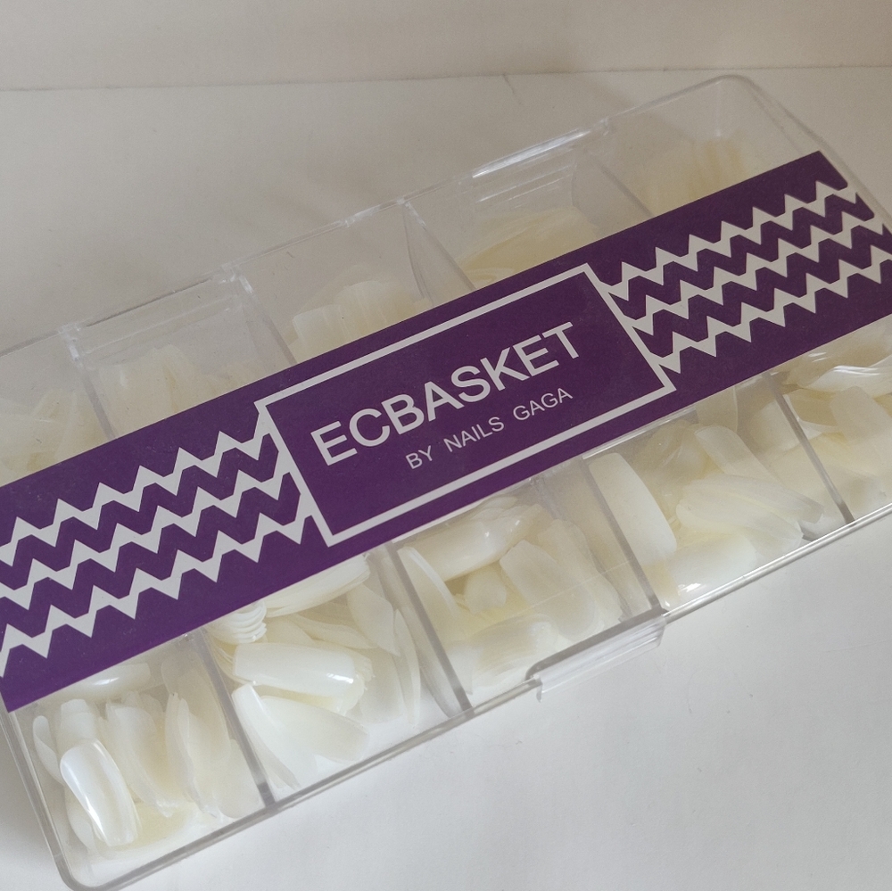 NWT Natural Coffin Fake Nail 500pcs Acrylic 10 Sizes